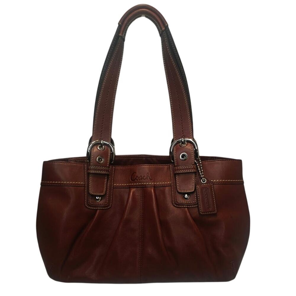Vintage Brown Leather Coach soho Tote #13732